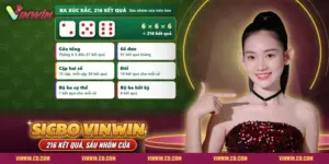 Sicbo Vinwin với ba xúc xắc và sáu nhóm cửa cược có thể đặt